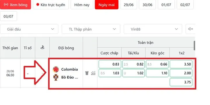 Nhận định kèo nhà cái Colombia vs Bồ Đào Nha