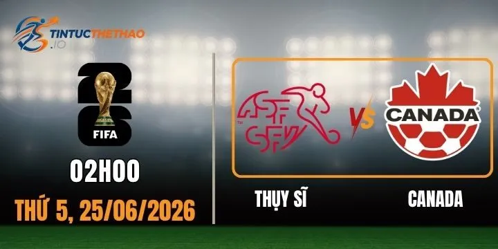 soi kèo Thụy Sĩ vs Canada ngày 25/06