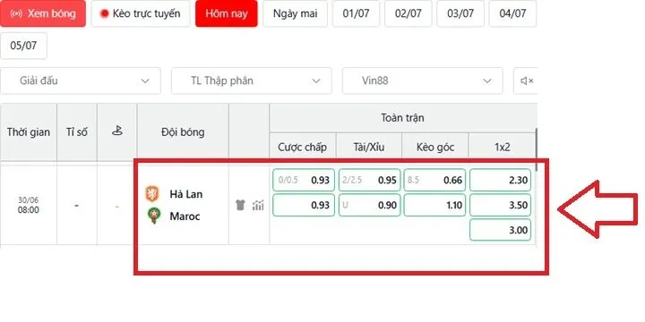 Nhận định tỷ lệ kèo Hà Lan vs Morocco