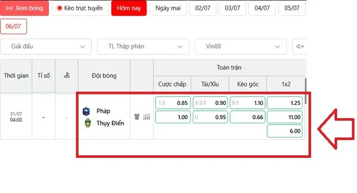 Nhận định tỷ lệ kèo Pháp vs Thụy Điển