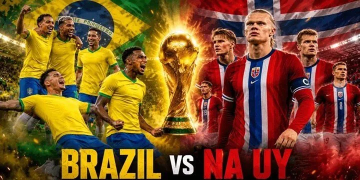 Dự đoán thế trận vòng 16 đội World Cup 2026 giữa Brazil vs Na Uy