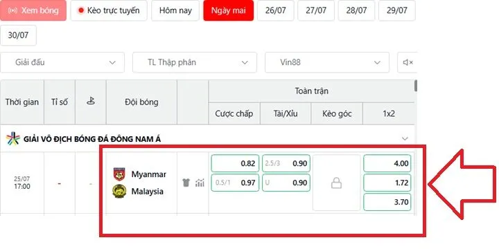 Dự đoán kèo nhà cái Myanmar vs Malaysia