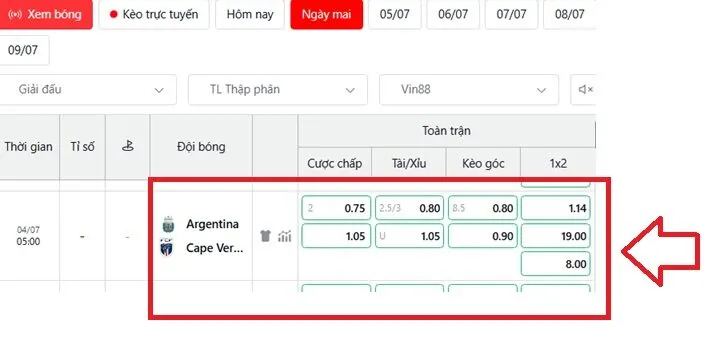 Dự đoán kèo nhà cái Argentina vs Cabo Verde
