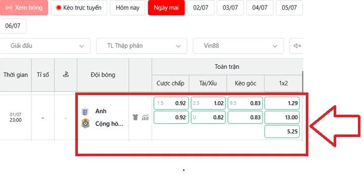 Nhận định tỷ lệ kèo Anh vs CHDC Congo