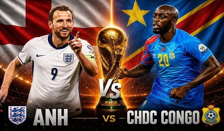 Thông tin về trận Anh vs CHDC Congo