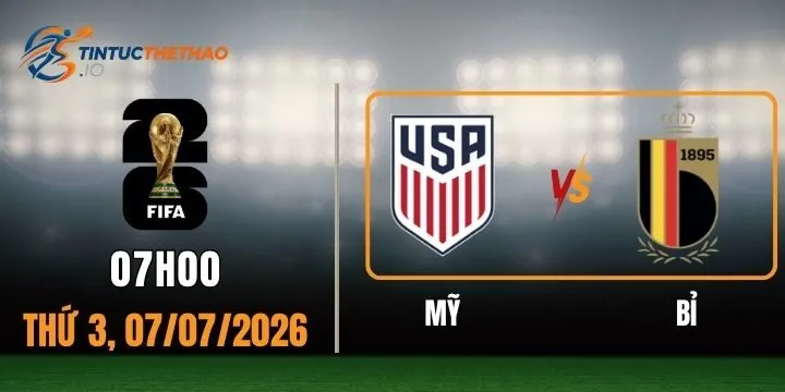 Tỷ lệ kèo Mỹ vs Bỉ