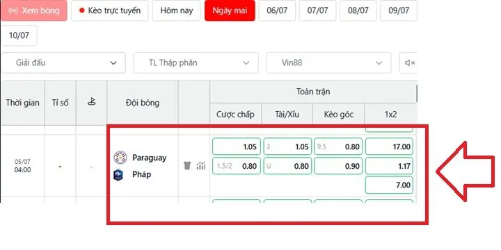 Phân tích tỷ lệ kèo Paraguay vs Pháp