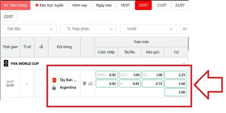 Nhận định tỷ lệ kèo Tây Ban Nha vs Argentina