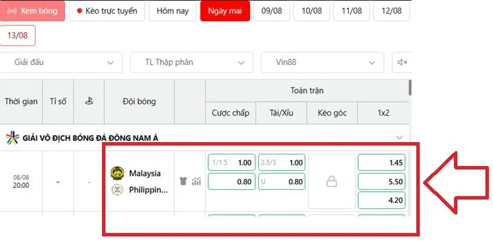 Nhận định tỷ lệ kèo Malaysia vs Philippines