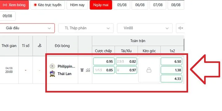 Nhận định tỷ lệ kèo Philippines vs Thái Lan