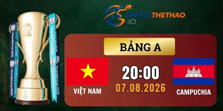 Tỷ lệ kèo Việt Nam vs Campuchia